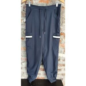 Nautica Joggers Womens Sz M Cargo Pants Blue Elastic Waist 74